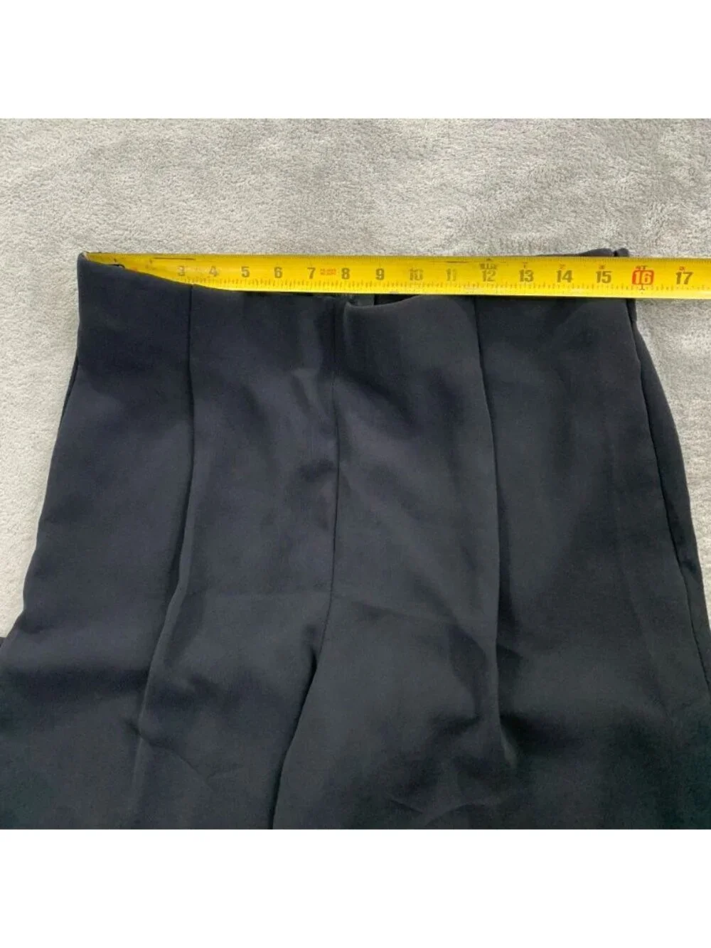 J.CREW Wide Leg Pleated Pants In Matte Crepe Womens 12 Black Polyester H2815